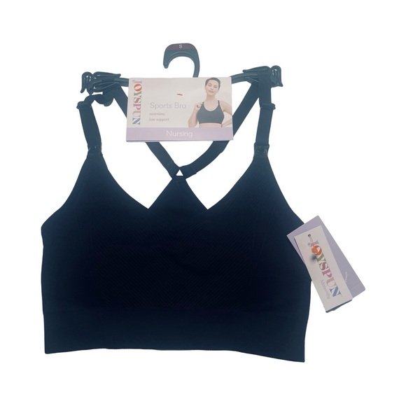 Joyspun Black Maternity Yoga Back Wire-Free Nursing Bra Seamless Sz Small NWT - Picture 1 of 6